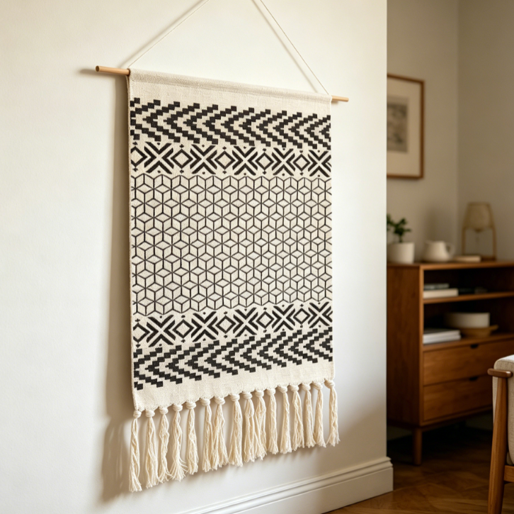 Large Diamond Geometric Wall Tapestry - Image 2