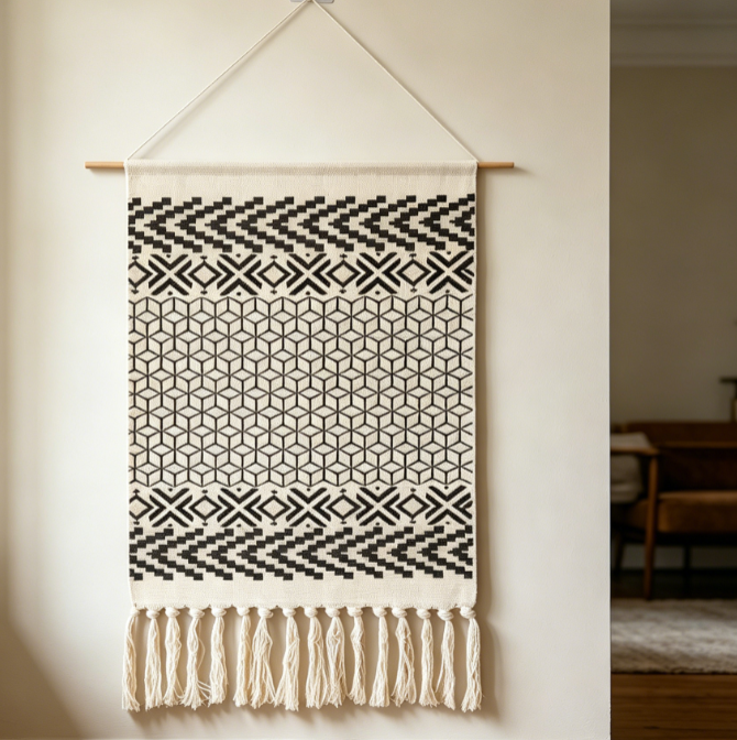 Large Diamond Geometric Wall Tapestry