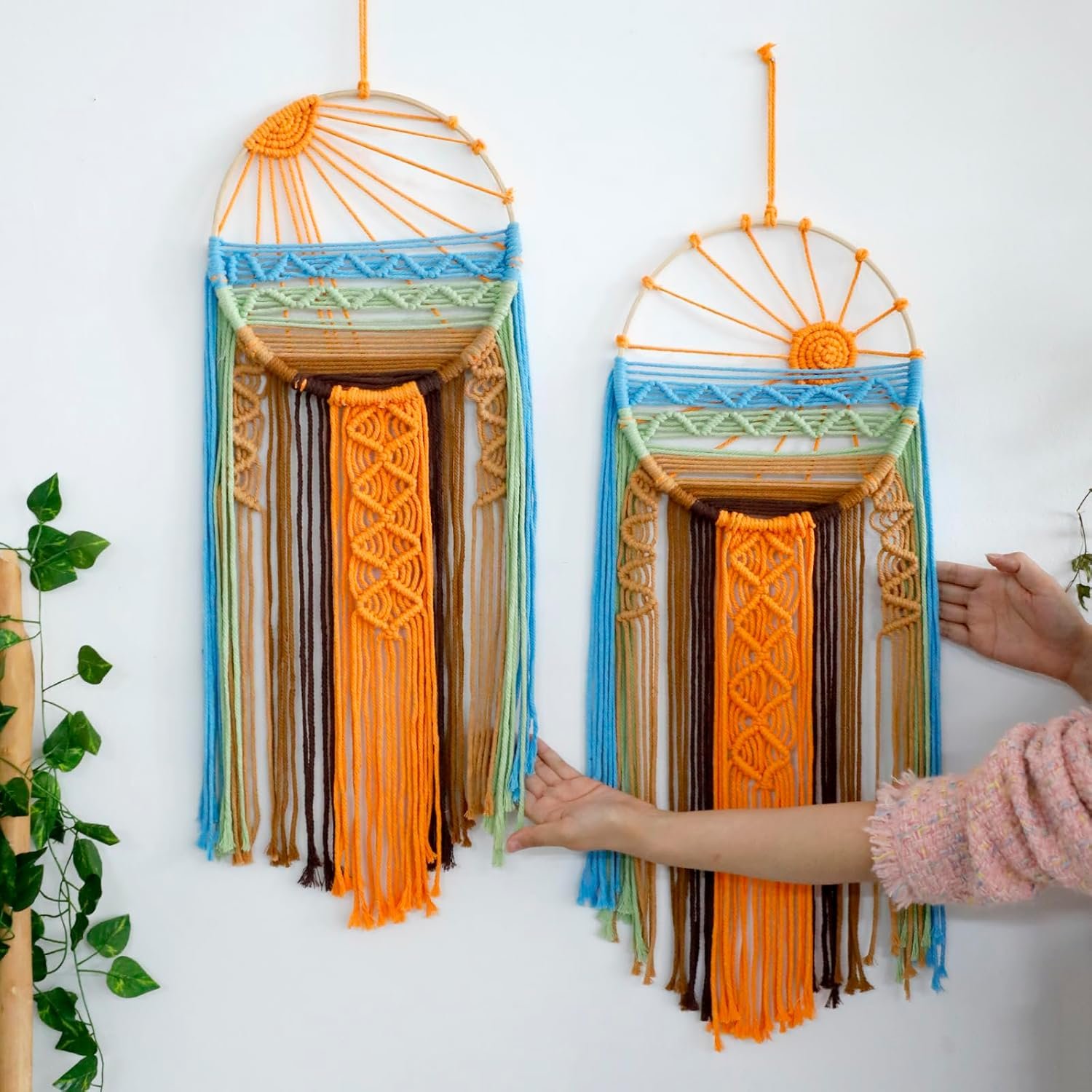 Sunset Style Woven Wall Hanging Decor - Image 2