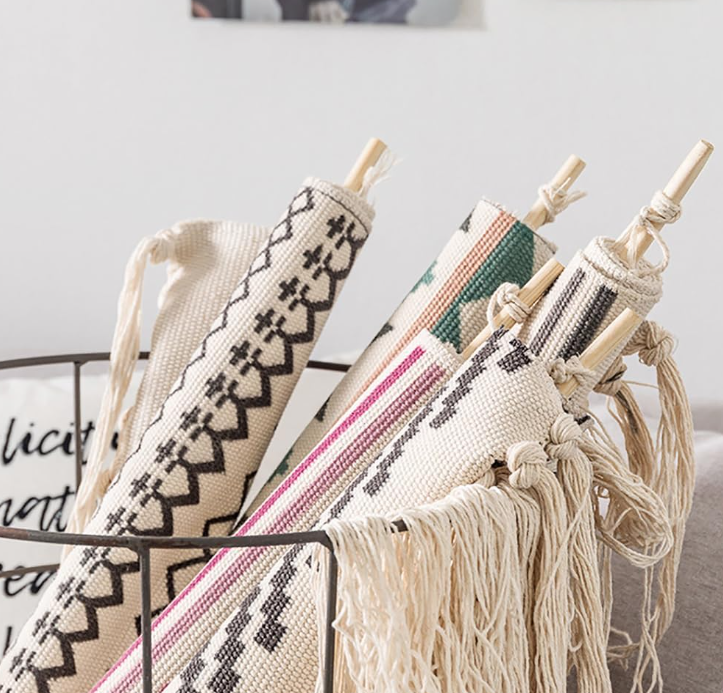 Cotton Geometric Printed Wall Hanging Decor - Image 2