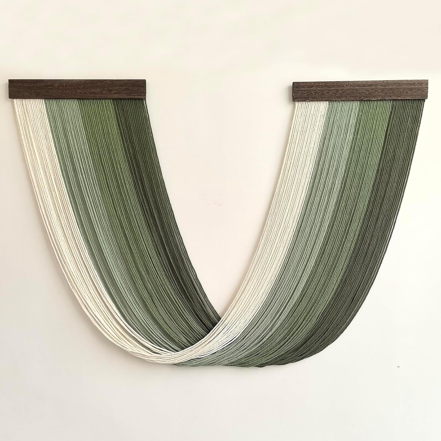 Gradient Color Woven Wall Hanging Green
