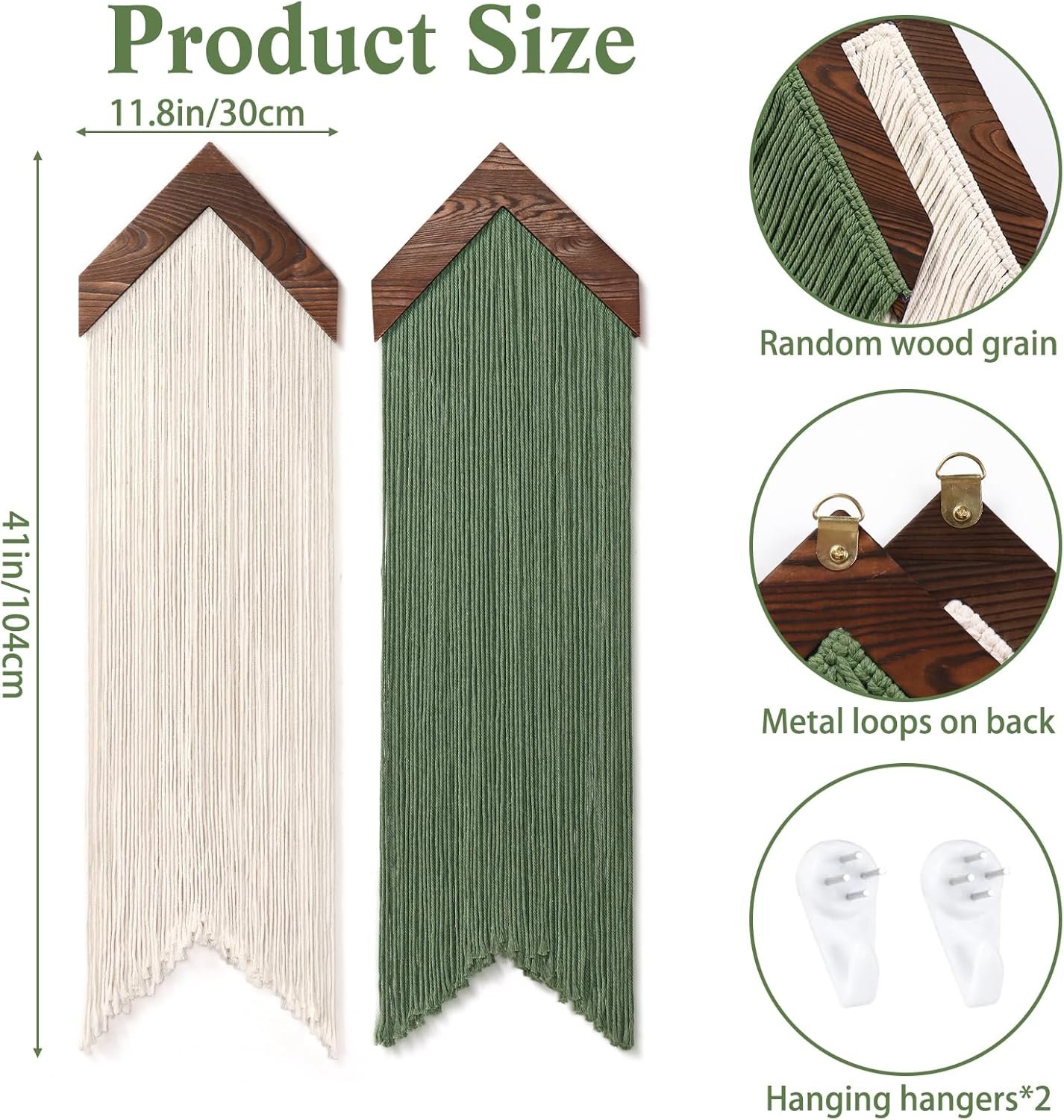 Two Piece Tassel Wall Hanging Set - Image 2