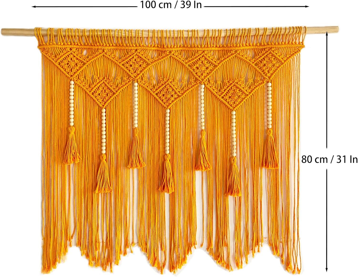 Woven Wall Hanging With Tassels - Image 2