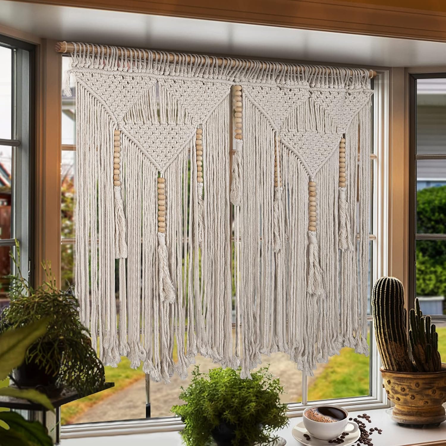 Large Cotton Tassel Wall Hanging Decor - Image 2
