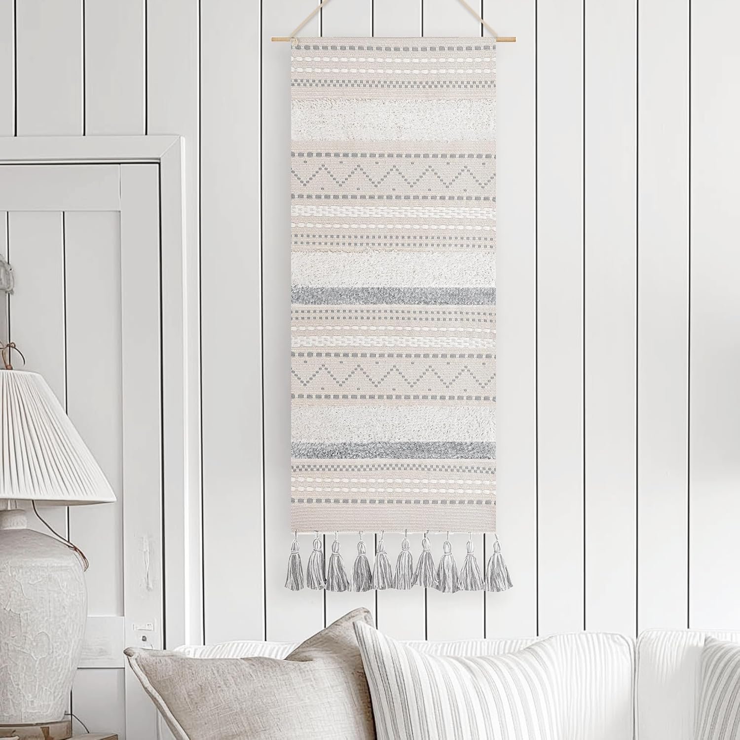 Long Vertical Woven Wall Hanging Tassel Wall Decor