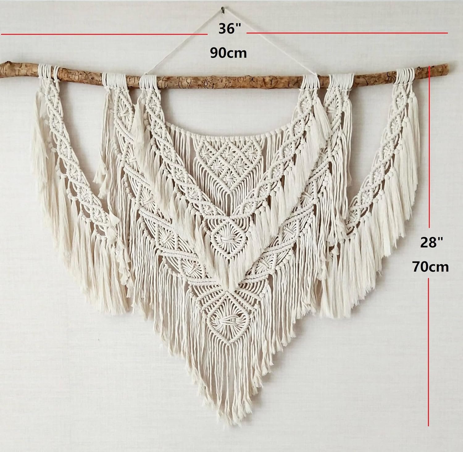 Driftwood Woven Wall Hanging Decor - Image 2